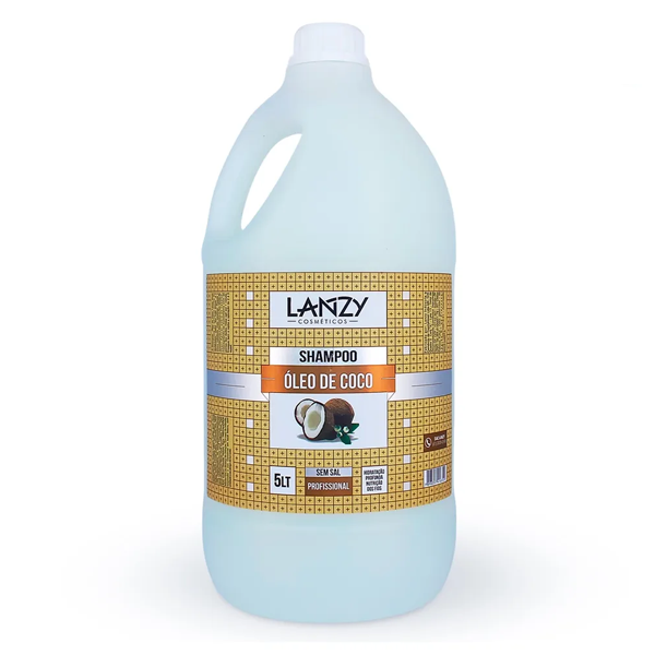 Shampoo profissional Óleo de Coco Lanzy Cosméticos 5 litros